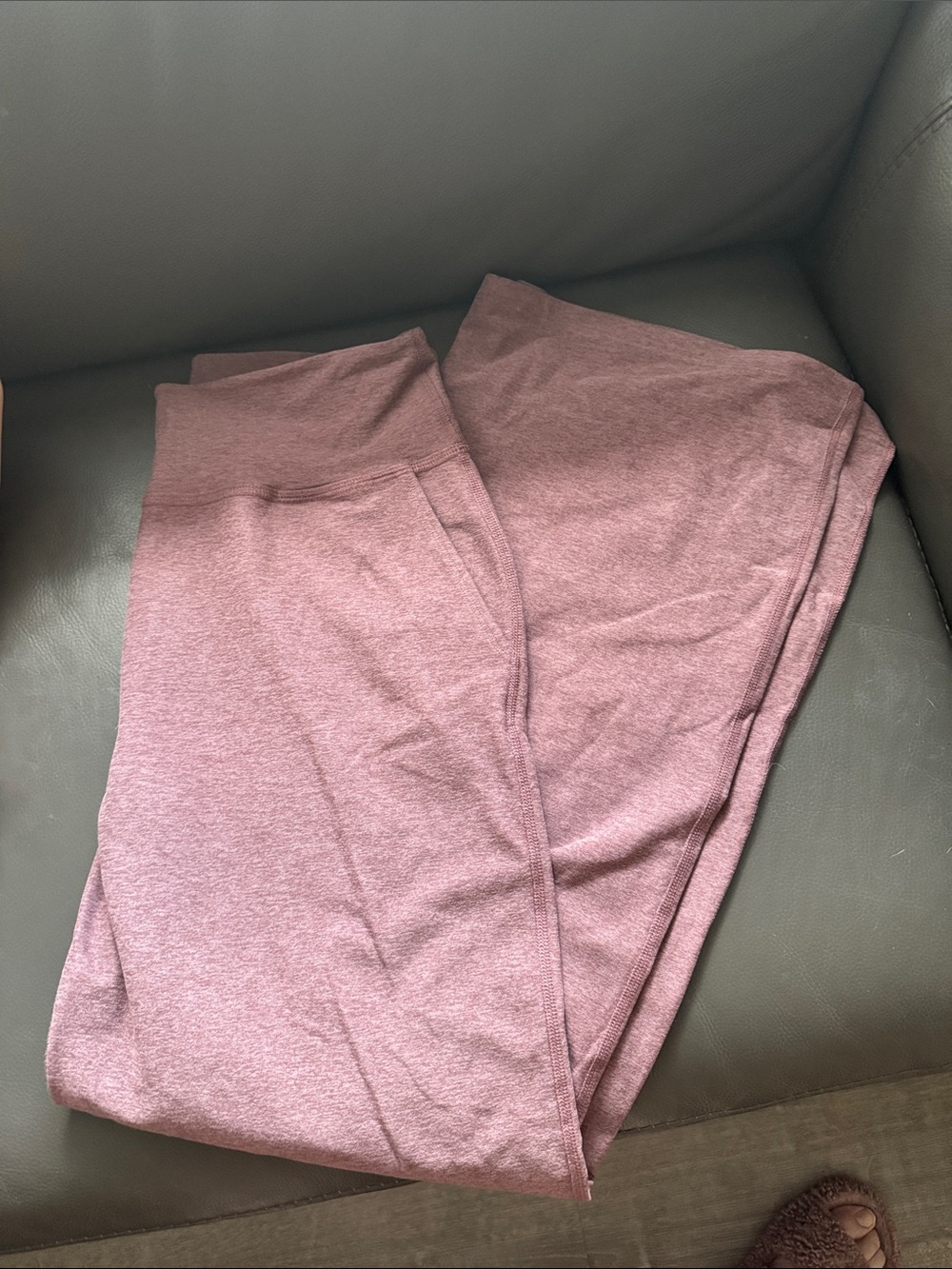 Beyond Yoga Spacedye Laid Back Wide Leg Pant in Rose Brush Heather